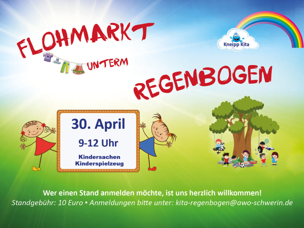 Ein Poster für einen Flohmarkt.
