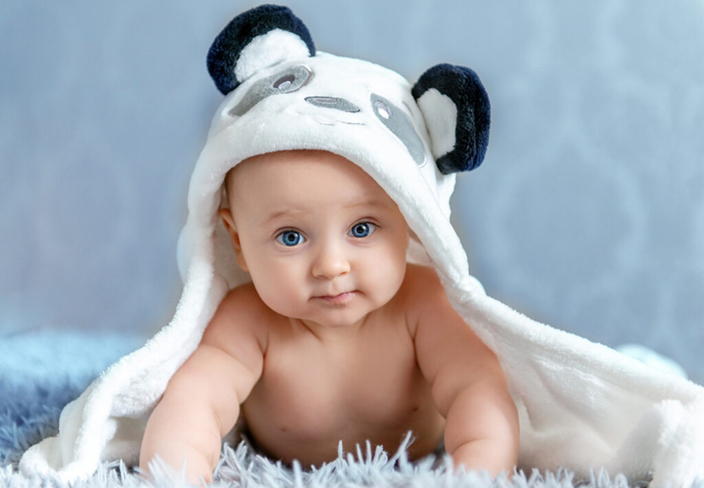 Baby in Panda Blanket