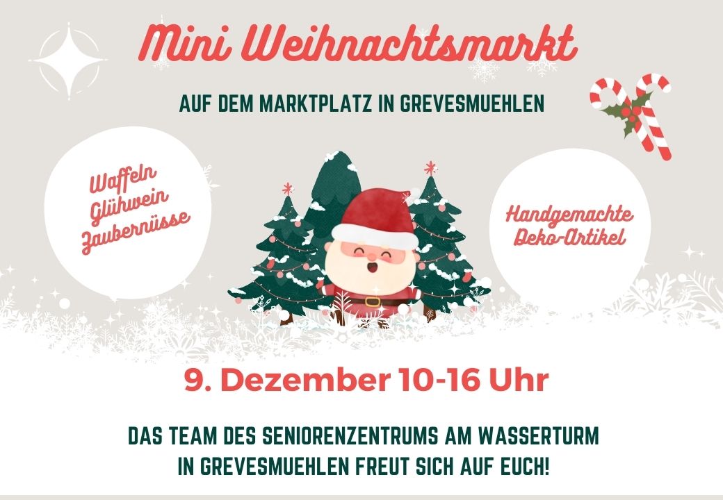 Werbung für einen Mini-Weihnachtsmarkt
