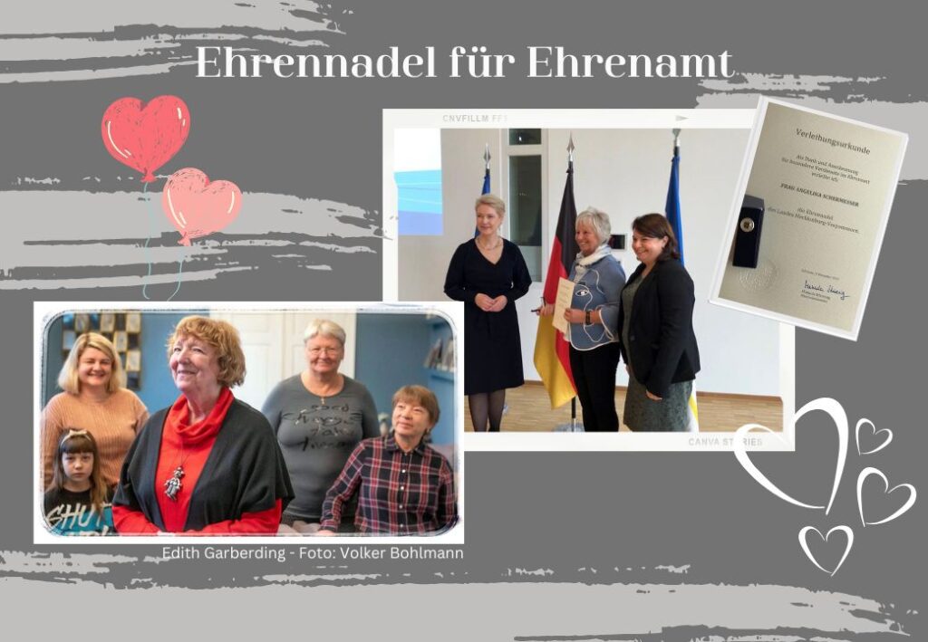 Collage zur Verleihung der Ehrennadel für Ehrenamt