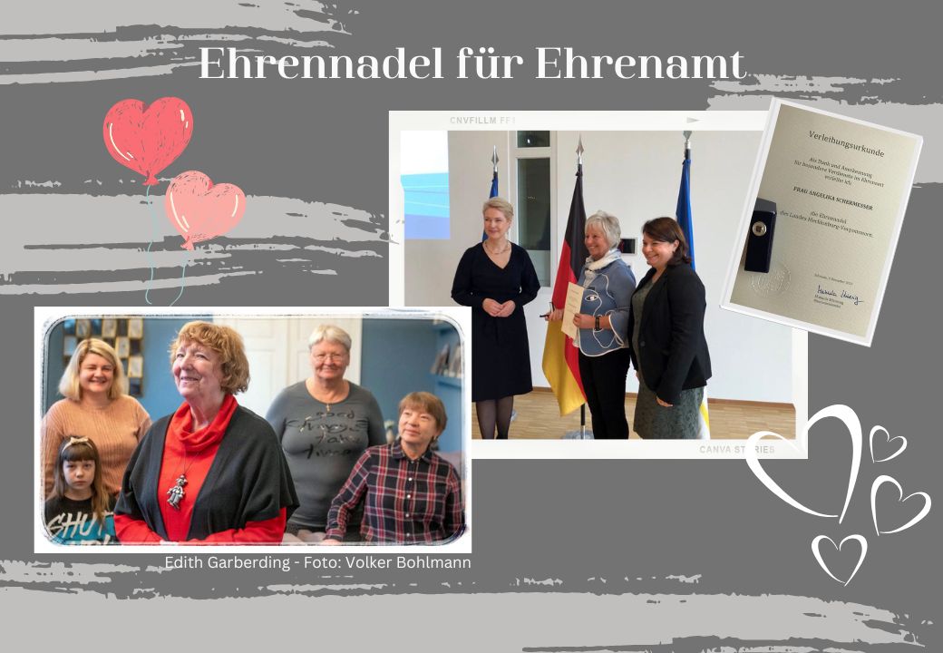 Collage zur Verleihung der Ehrennadel für Ehrenamt