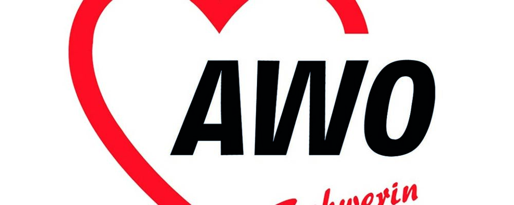 AWO Logo mit Herz und Schriftzug Schwerin