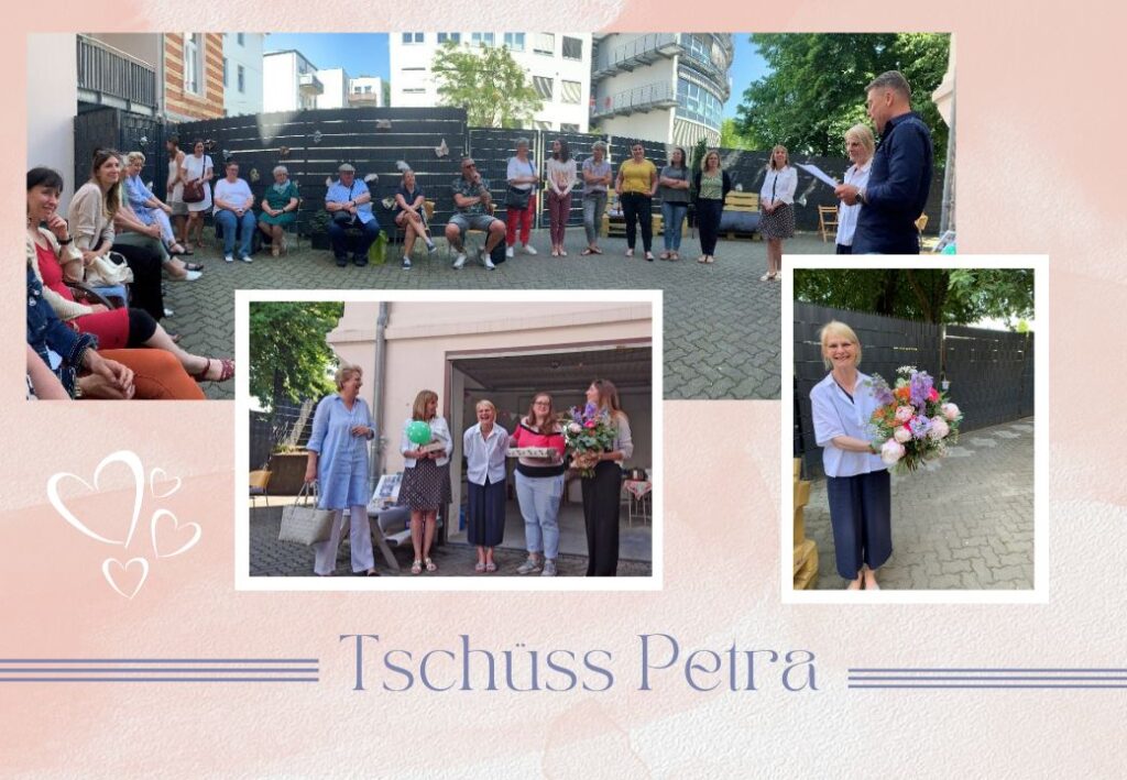 Menschen bei einer Verabschiedungsfeier