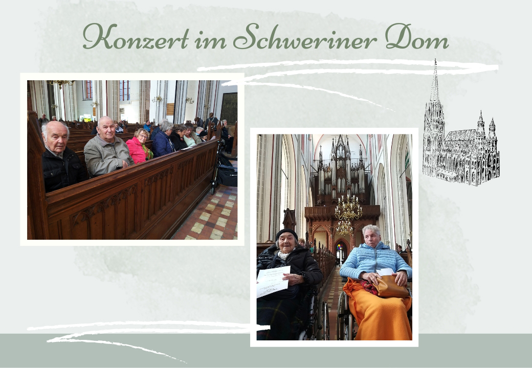 Fotos von Personen bei einem Konzert im Schweriner Dom
