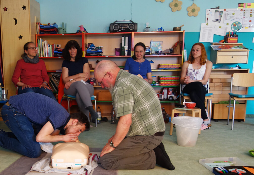 Erste-Hilfe-Kurs Szenerie