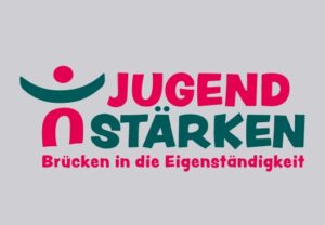 Logo mit dem Schriftzug 'JUGEND STÄRKEN' und 'Brücken in die Eigenständigkeit'