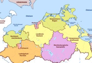 Karte von Mecklenburg-Vorpommern mit Landkreisen