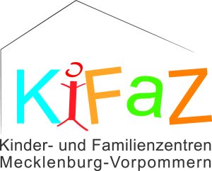 Ein Logo mit stilisierten Buchstaben und Text