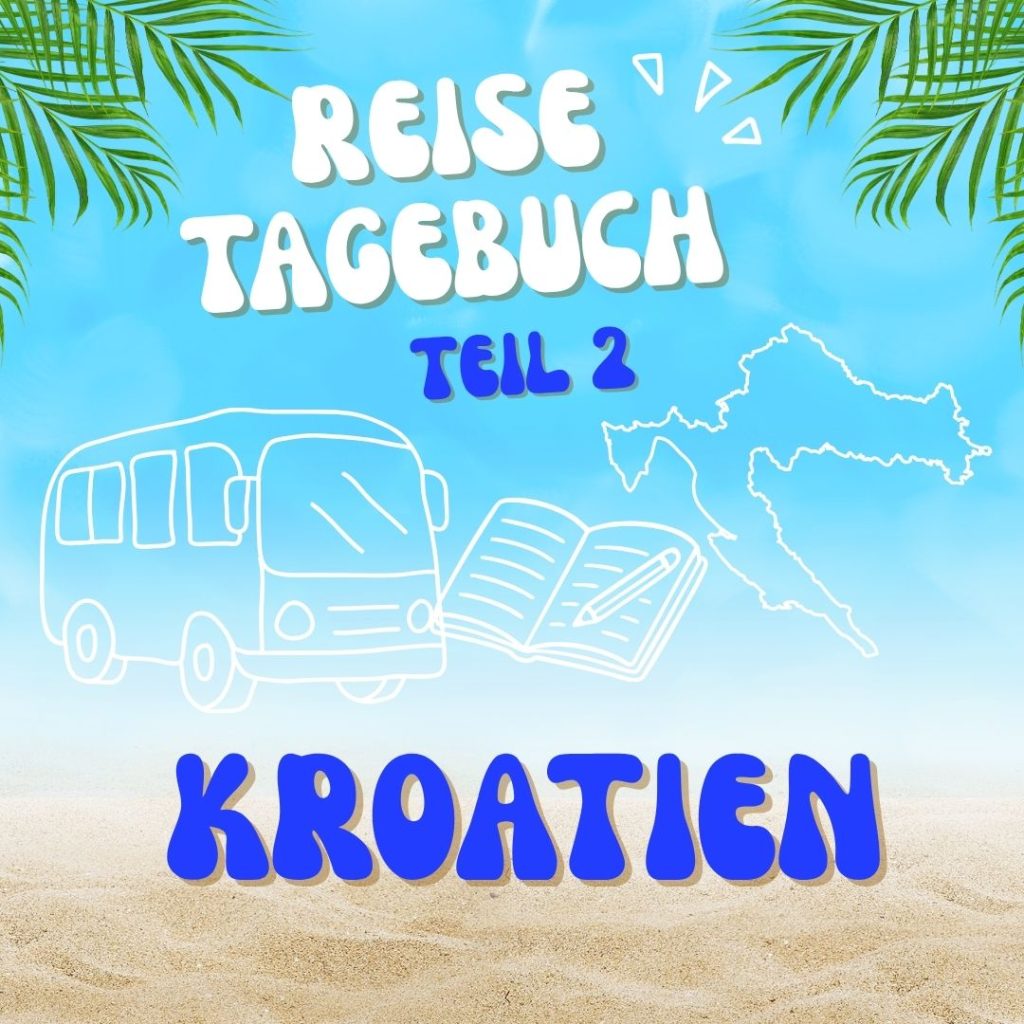 Illustration eines Reisetagebuch-Covers für Kroatien